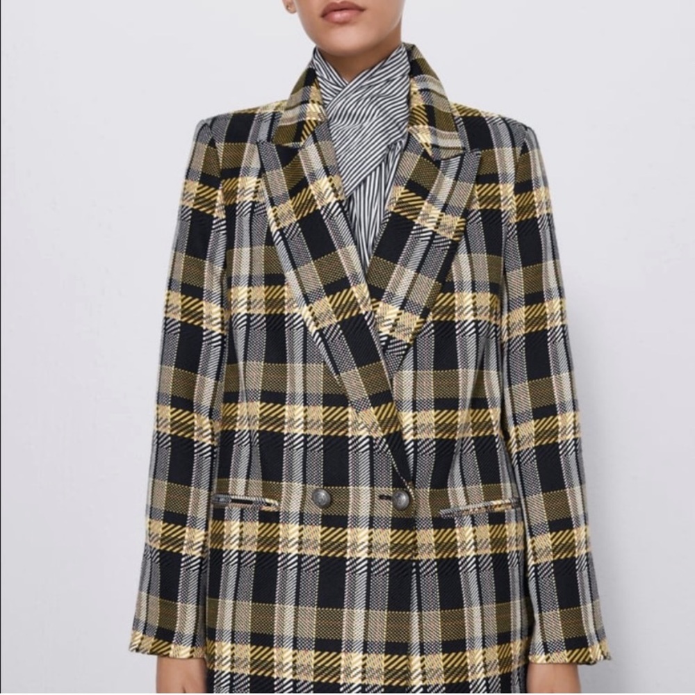 Zara plaid blazer NWOT